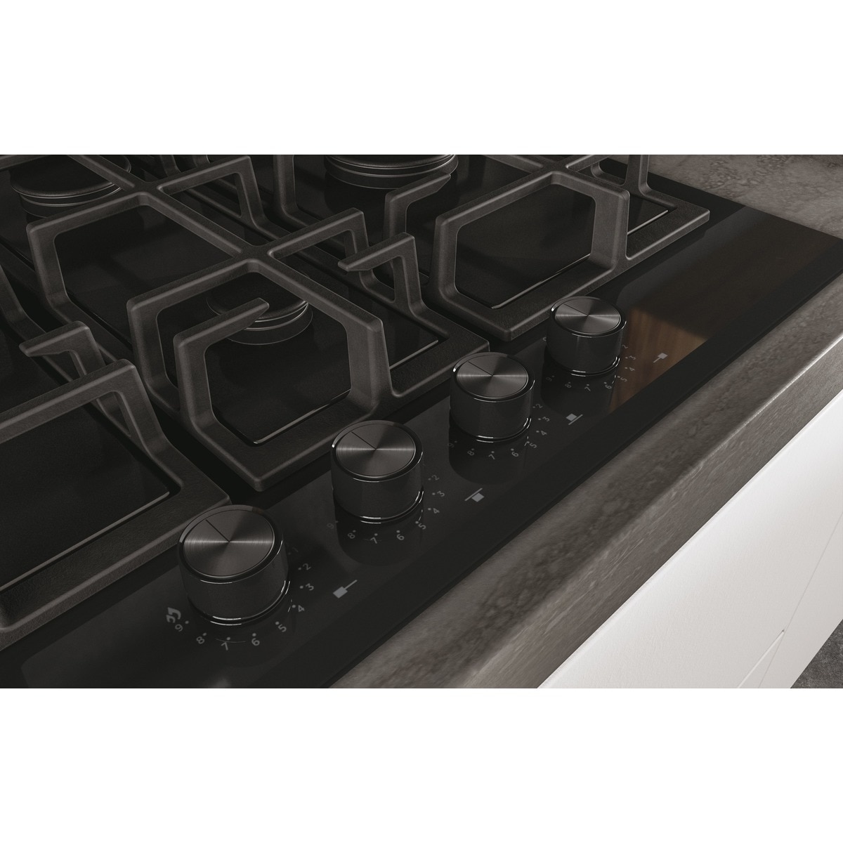 Placa gas Haier 4 quemadores cristal negro - HAVG5D4HB Cristal negro-8