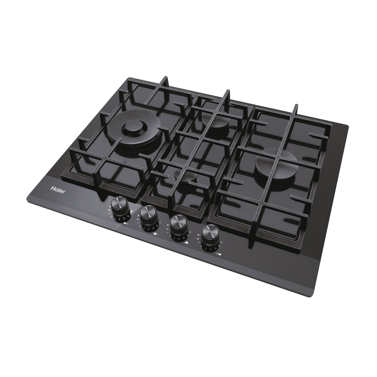 Placa gas Haier 4 quemadores cristal negro - HAVG5D4HB Cristal negro-3