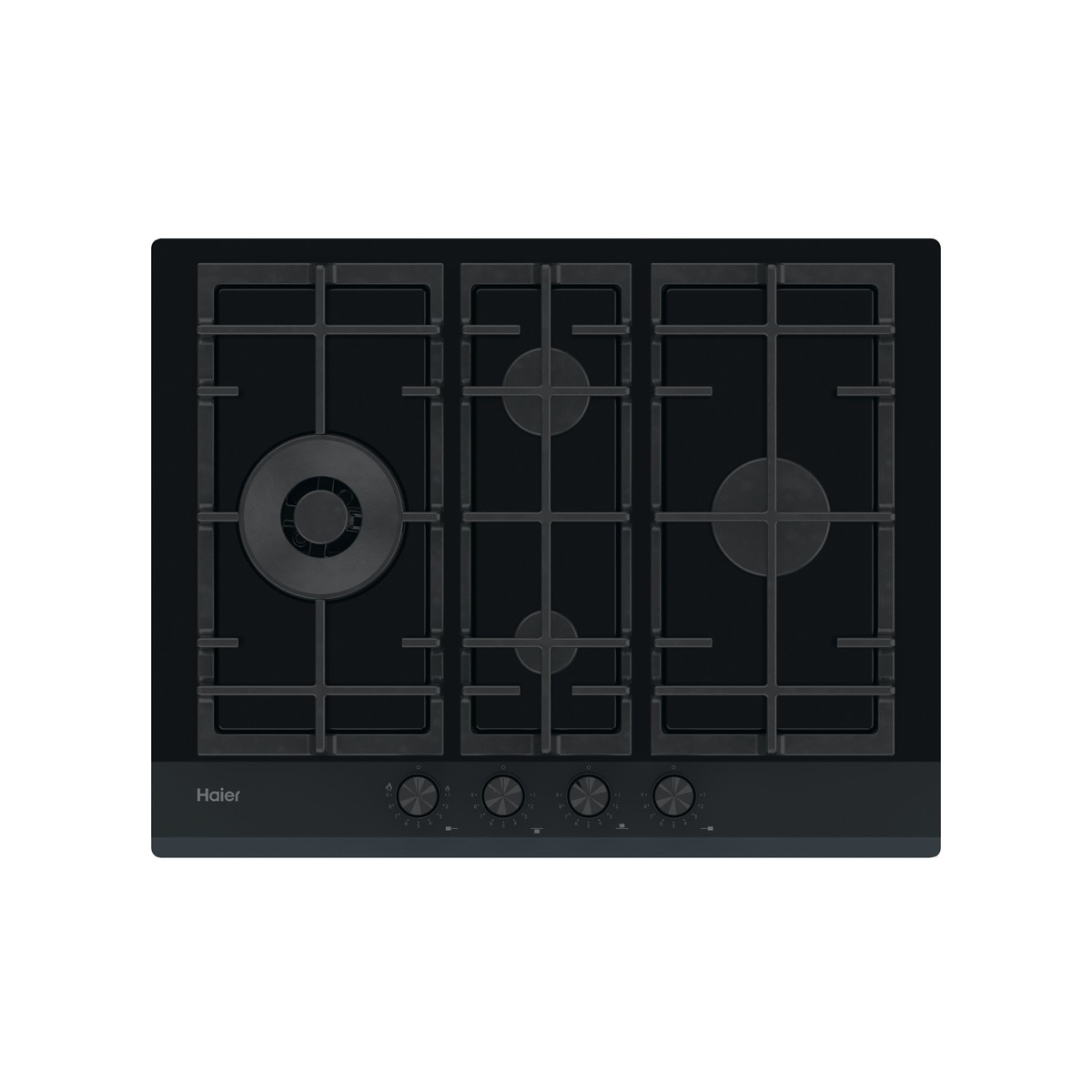 Placa gas Haier 4 quemadores cristal negro - HAVG5D4HB Cristal negro-1