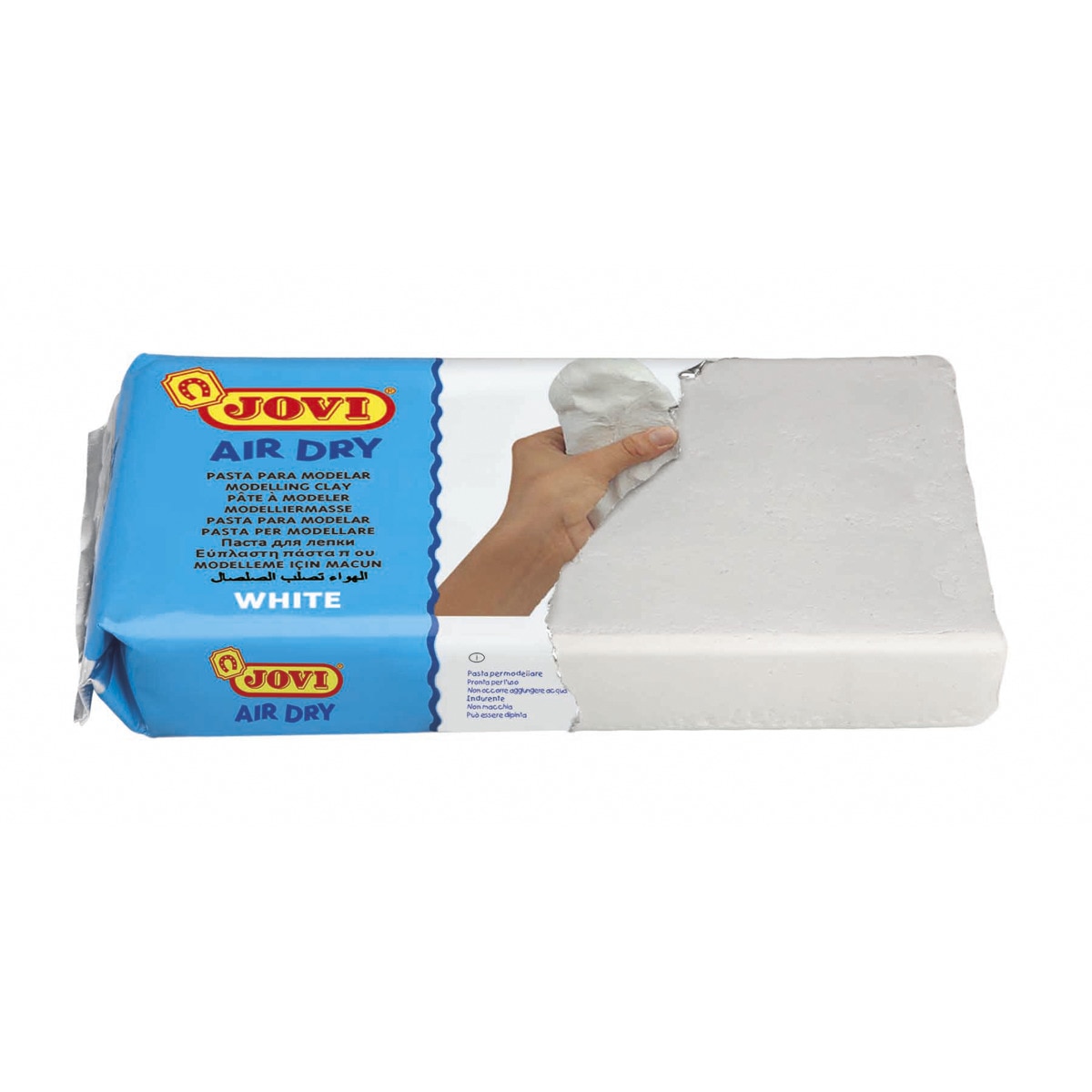 Air Dry Pastilha de Pasta de Moldar que Endurece ao Ar 500 g - Branco Branco-3