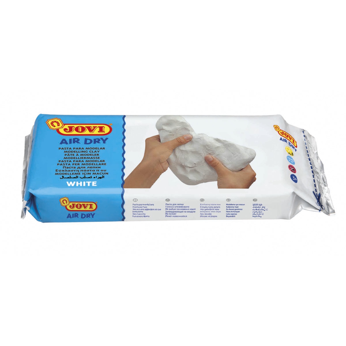 Air Dry Pastilha de Pasta de Moldar que Endurece ao Ar 500 g - Branco Branco-2