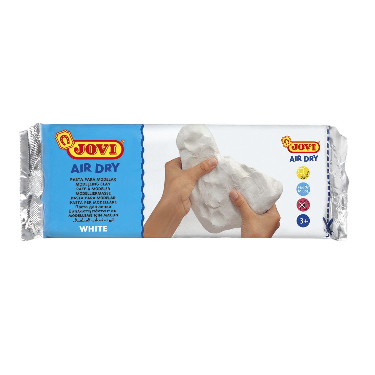 Air Dry Pastilha de Pasta de Moldar que Endurece ao Ar 500 g - Branco Branco-1