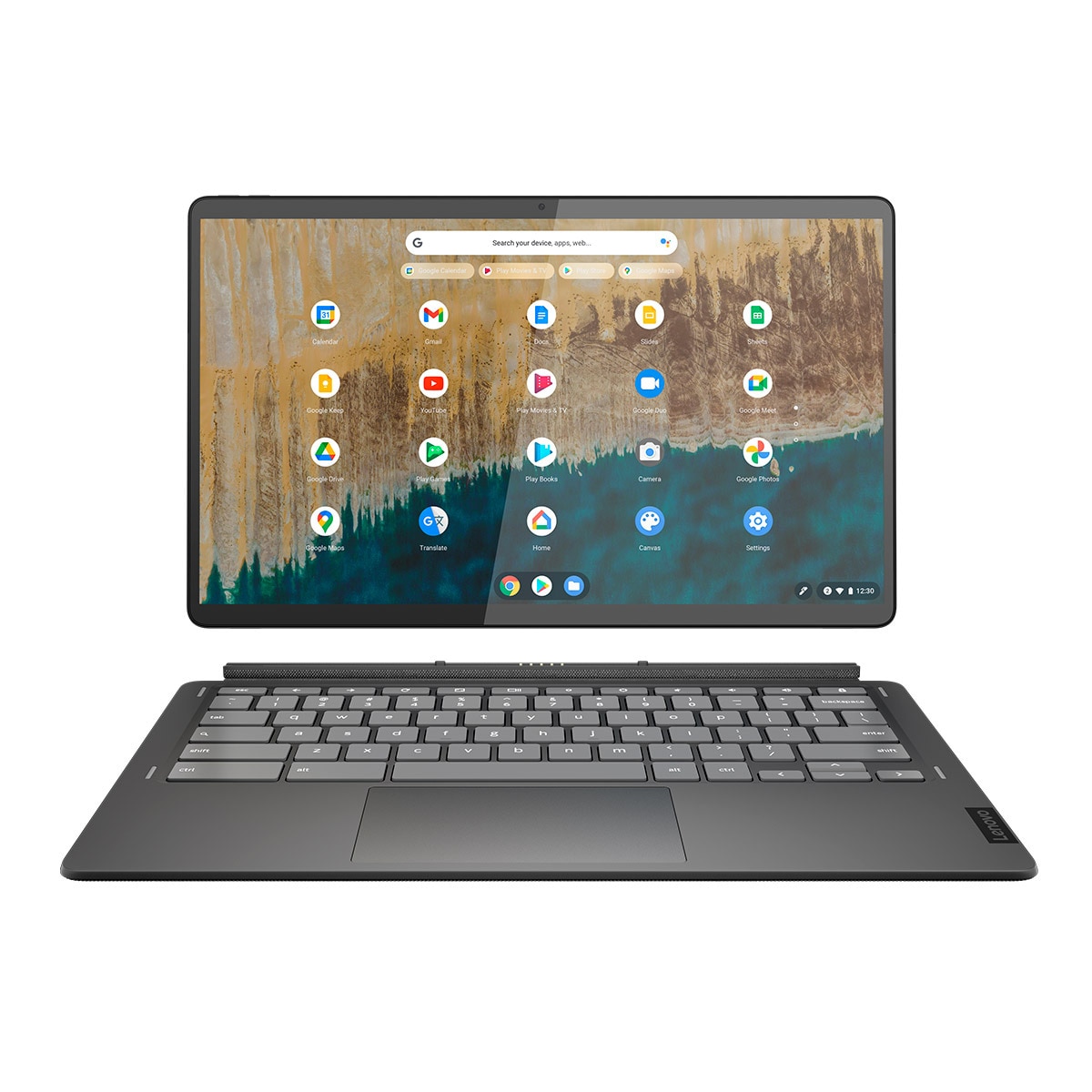Computador Portátil LENOVO Chromebook IdeaPad Duet 5 CB 13Q7C6 ,13.3'' , Qualcomm Snapdragon - RAM: 8 GB , 256 GB eMMC , Qualcomm Adreno,Chrome OS Storm Grey-1