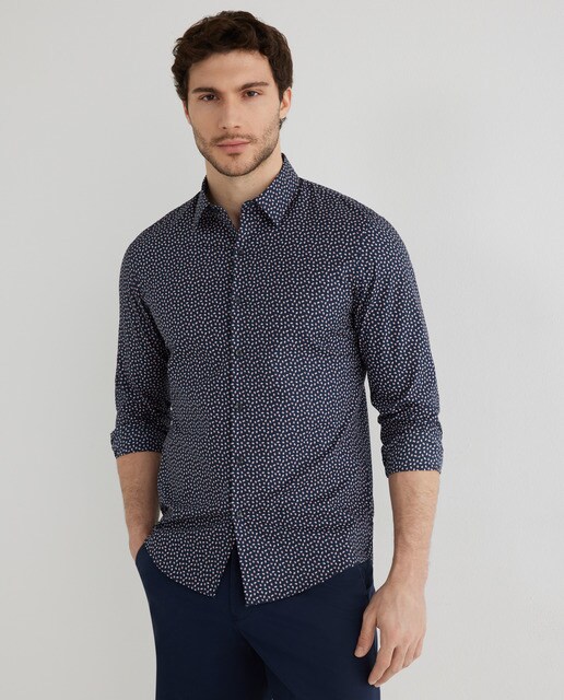 Camisa de hombre de manga larga microdibujo · Michael Kors · El Corte Inglés