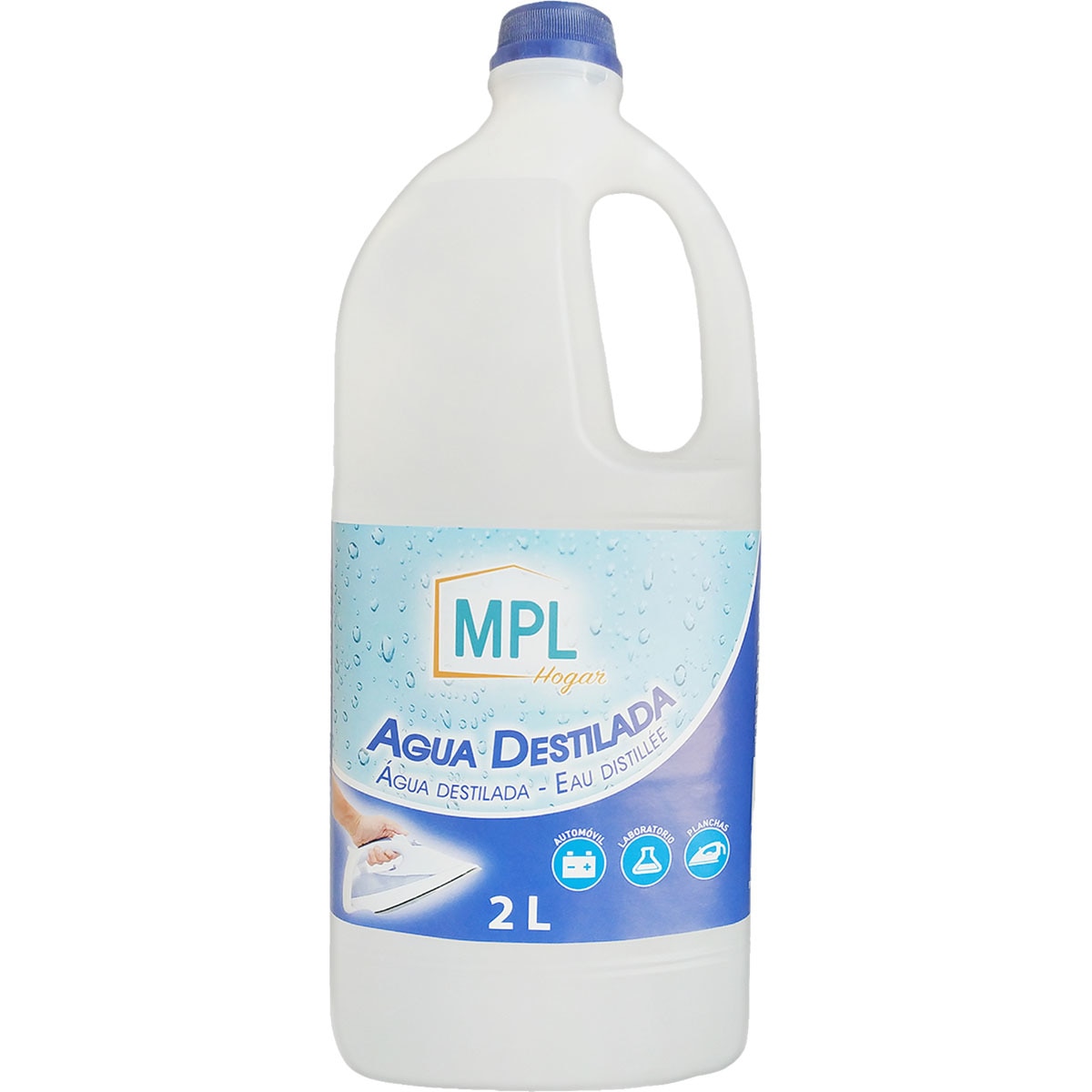 agua destilada para automóvil, laboratorio y planchas botella 2 l