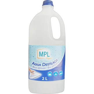 agua destilada para automóvil, laboratorio y planchas botella 2 l - Mpl