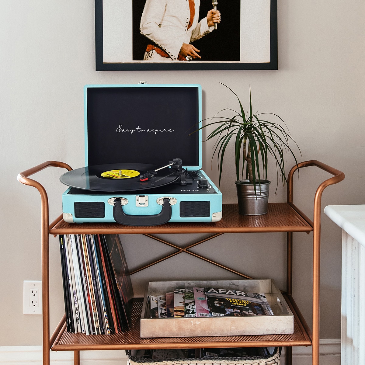 Tocadiscos convertidor Prixton VC400 Lilac Bluetooth Azul-7