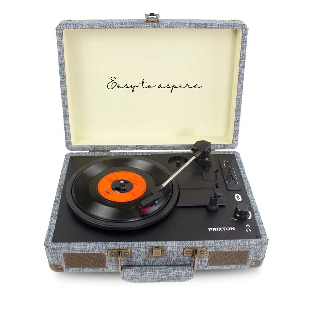 Tocadiscos convertidor Prixton VC400 Lilac Bluetooth Gris / Negro-2