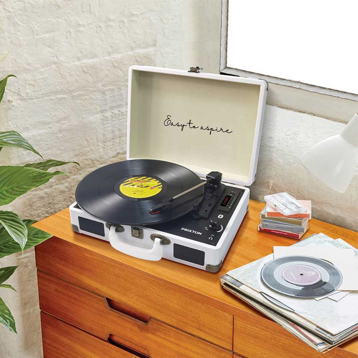 Tocadiscos convertidor Prixton VC400 Lilac Bluetooth Blanco-5