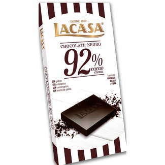 Chocolate Negro 92% de Cacau embalagem 100 g - Lacasa