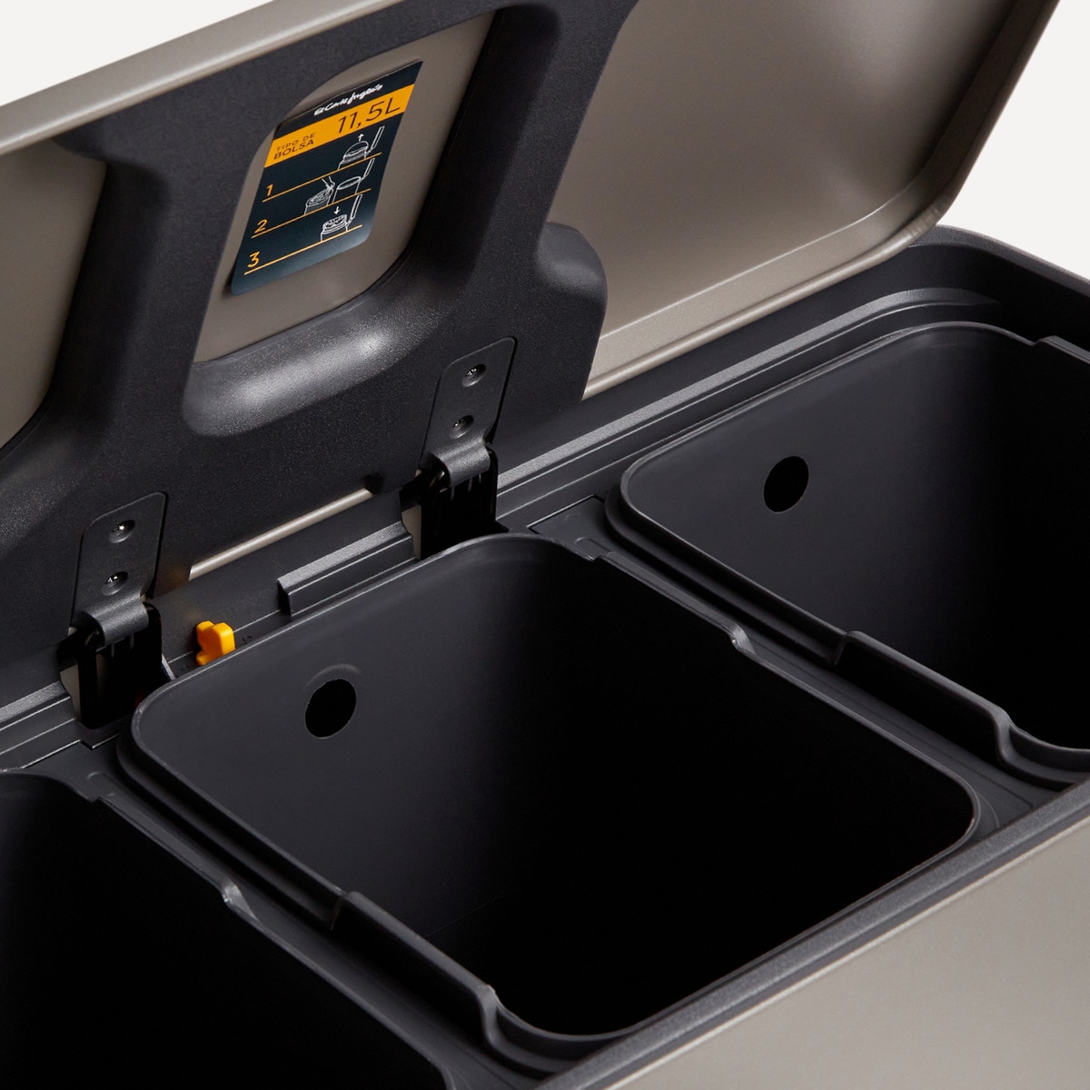 Balde do Lixo com Pedal 3X11,5 L Prata-3