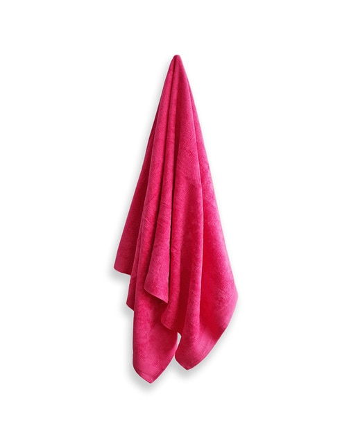 Imagen 0 de Toalla playa lisa terciopelo fucsia