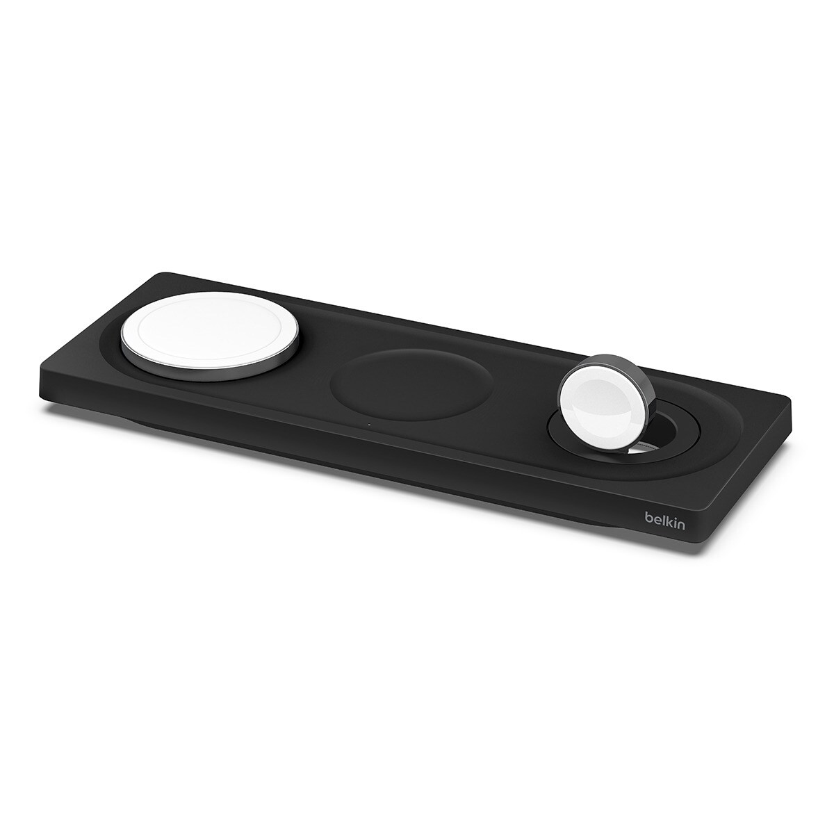 Base de carga inalámbrica Belkin 3 en 1 de 15 W con MagSafe negro Negro-2