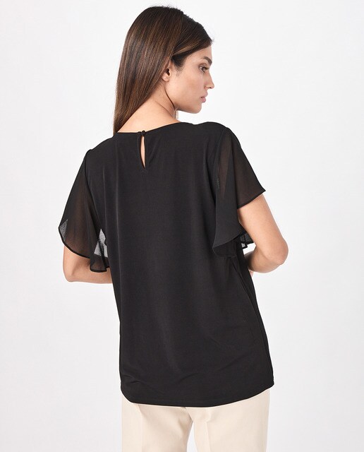 Camisa de mujer plisada con manga fruncida · Calvin Klein · El Corte Inglés