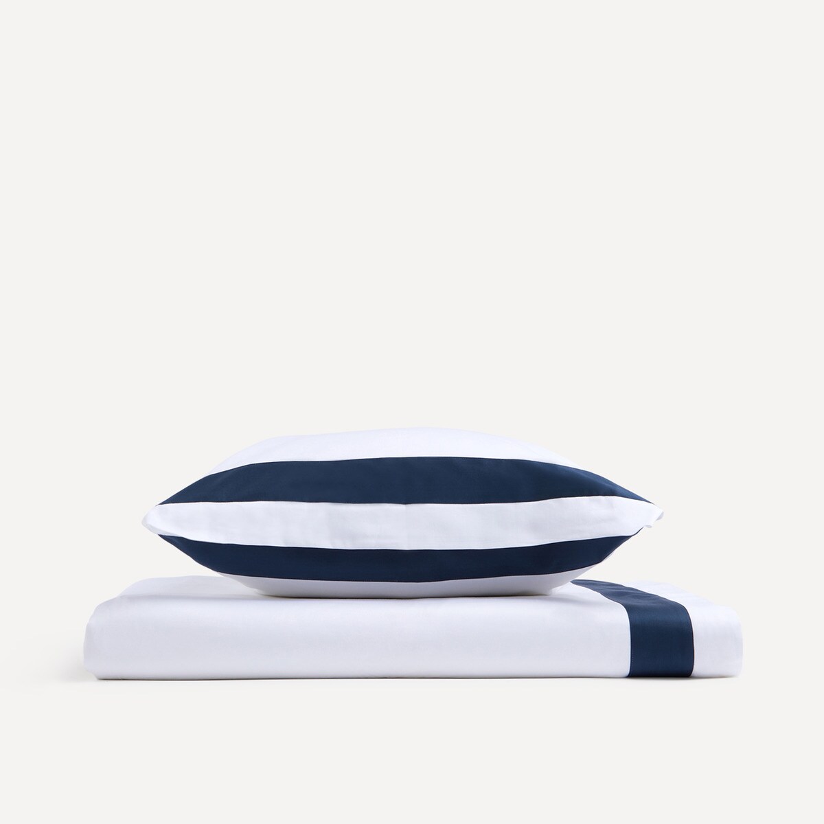 Ensemble de draps en satin de 300 fils, avec bandes de différente