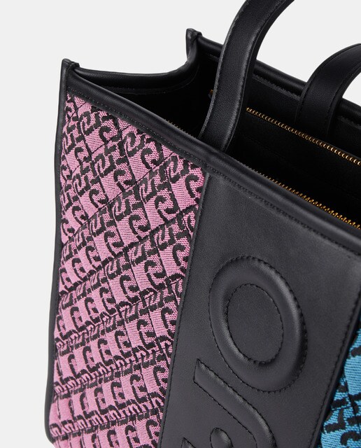 Bolso shopper grande con paneles multicolor de logos · Liu Jo · El Corte  Inglés