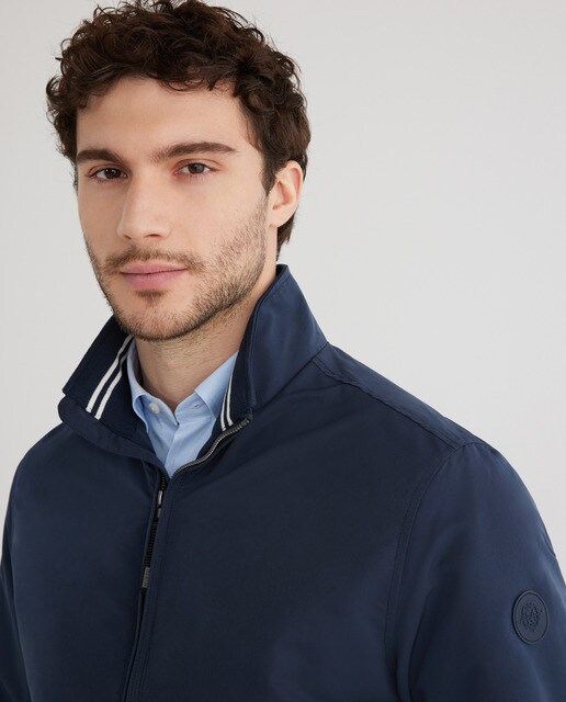 Cazadora estilo Harrington marinera hombre azul doble bolsillo · Mirto · El  Corte Inglés