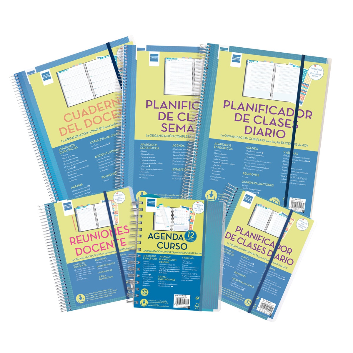 Planificador de clases diario para el docente 230x310 mm 1 día página Finocam 8
