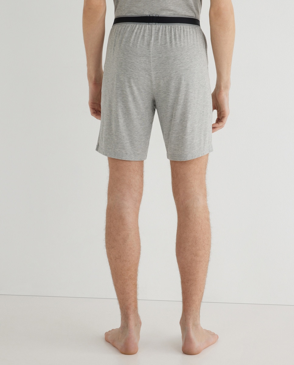 Calções de pijama de micro modal cinzento-claro Cinzento-claro-3