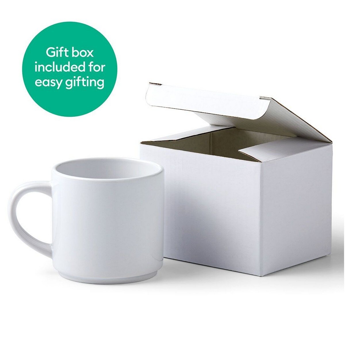Cricut Caneca de cerâmica empilhável branca - 4 unid. 3