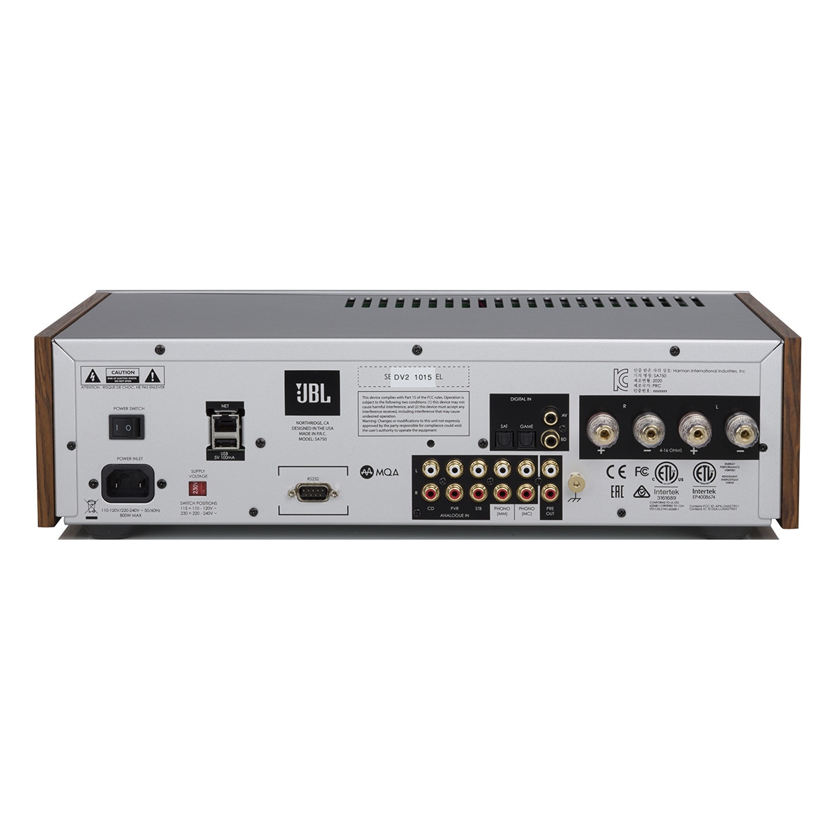 Amplificador JBL SA750 integrado Plata-4