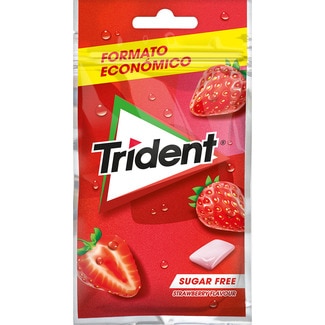 chicles de fresa en grageas sin azúcar bolsa 31 unidades aprox. - Trident