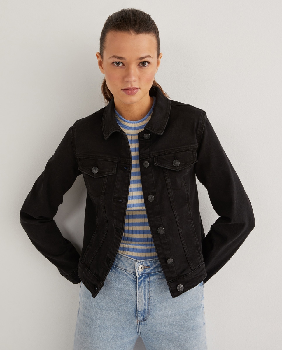 Veste en jean fermeture boutonnée