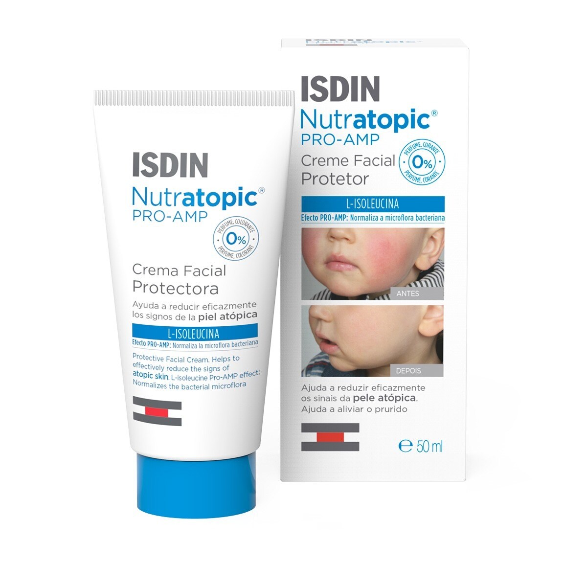Creme facial Pele atópica Nutratopic Pro-AMP Isdin 1