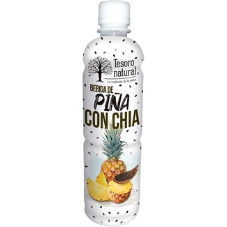 bebida de piña con chía botella 45 cl - Tesoro Natural