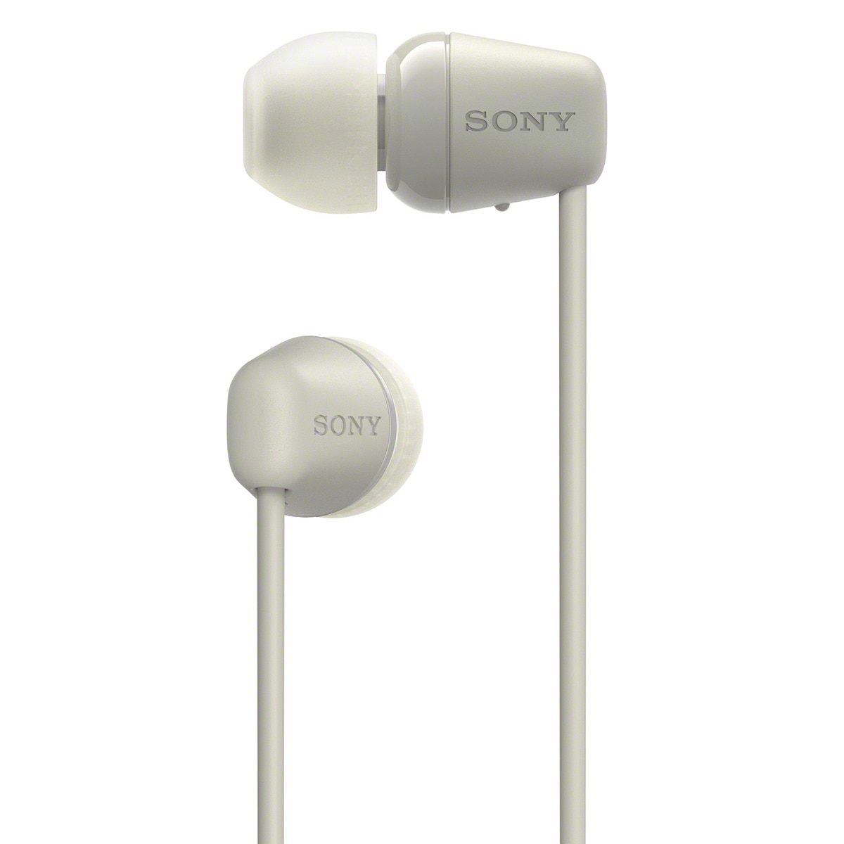 Auriculares de botón Sony WI-C100 Bluetooth con micrófono Crema-2