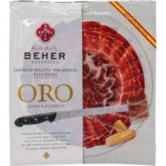 Presunto Ibérico Bolota Fatiado á MÃO unidade 90 g - Beher