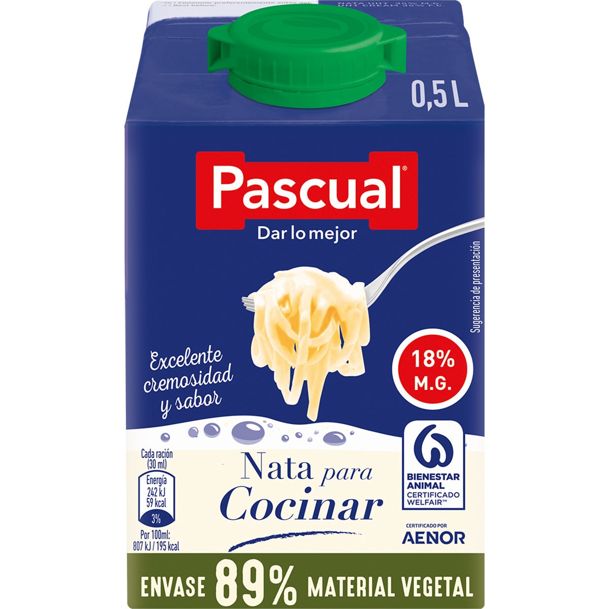 nata líquida para cocinar 18% MG brik 500 ml