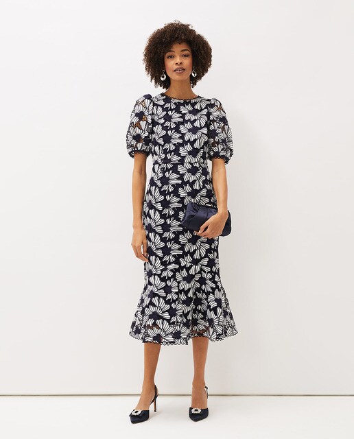 Vestido de manga corta con flores · Phase Eight · El Corte Inglés