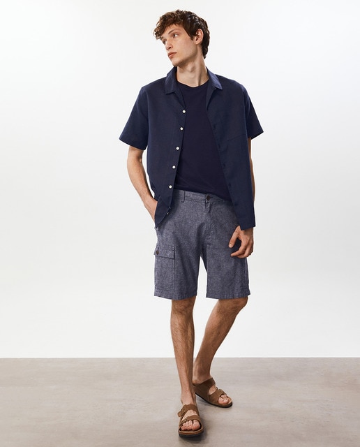Bermuda tipo cargo de hombre azul · Sfera · El Corte Inglés