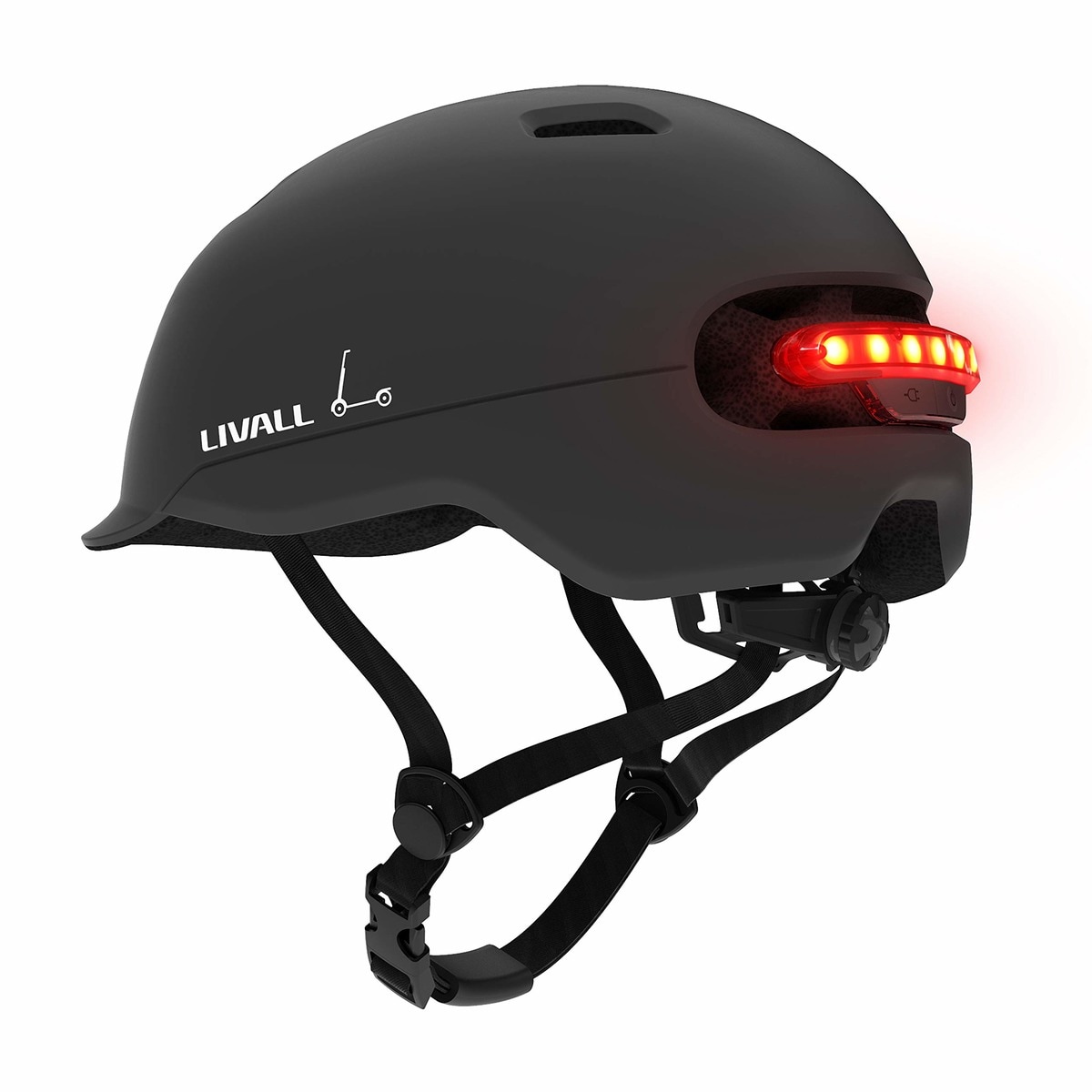 Casco inteligente Livall C20, SOS, Luz de freno, luz trasera, Talla L (57-61 cm) Negro Negro-1