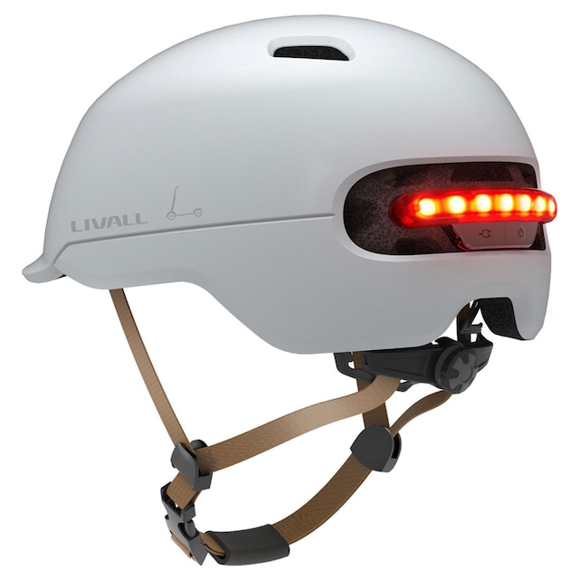 Imagen 0 de Casco inteligente Livall C20, SOS, Luz de freno, luz trasera, Talla M (54-58 cm) Blanco
