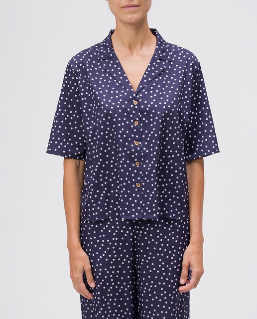 Imagen 0 de Camisa lunares solapa manga corta