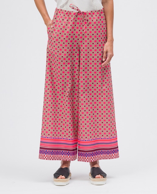 Imagen 0 de Pantalón ancho con jareta cintura estampado