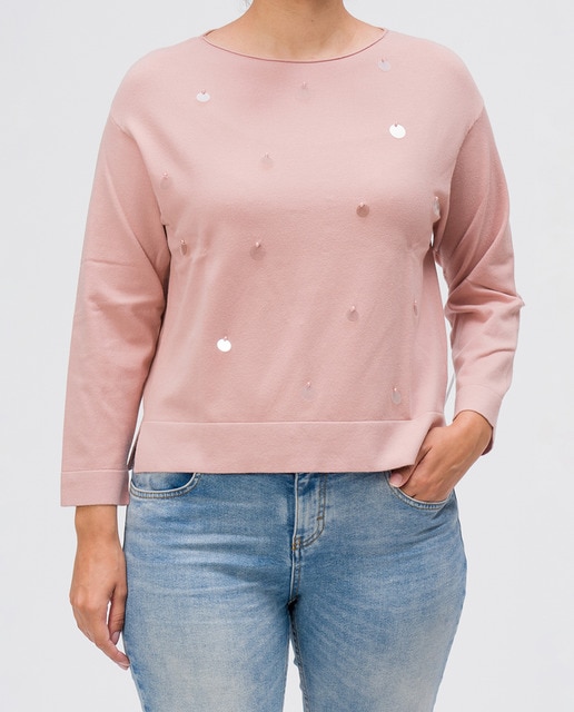 Imagen 0 de Jersey punto fino con perlas