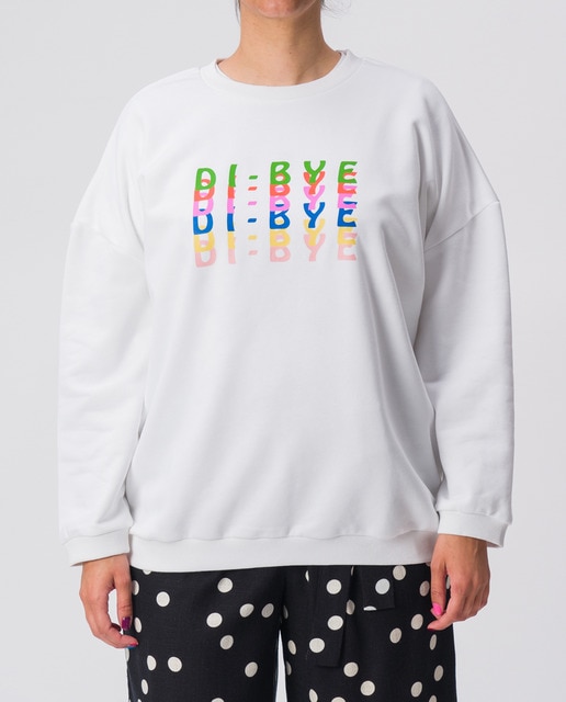 Imagen 0 de Sudadera con print sin capucha