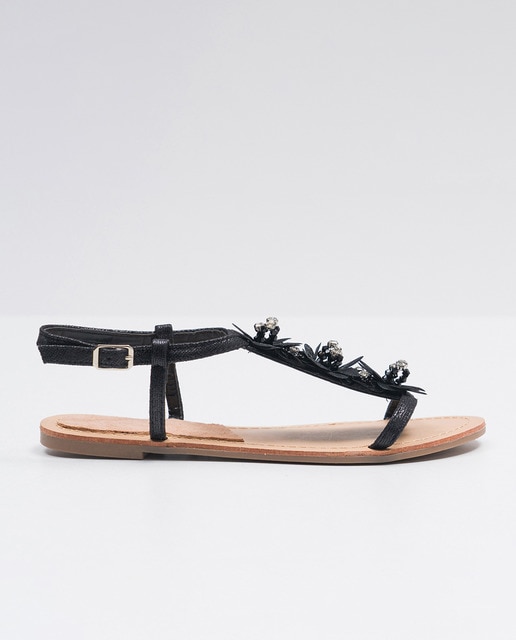 Imagen 0 de Sandalias flores detalle cristales