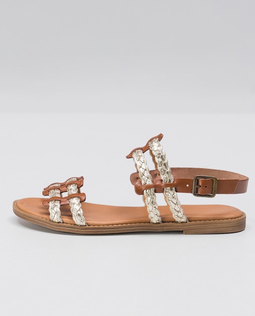 Imagen 0 de Sandalias trenzada dorado