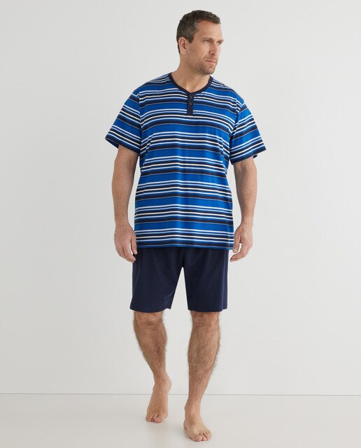 Pijama corto azul de hombre de rayas tallas grandes · Emidio Tucci · El  Corte Inglés