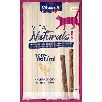 Vita Naturals Stick snacks en stick para gatos con pollo No Grain 4 unidades 5 g - Vitakraft