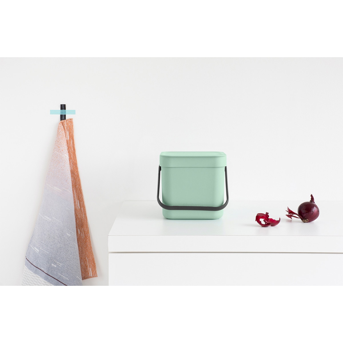 Balde do Lixo para Reciclagem Sort&Go 3 L Verde-claro-7