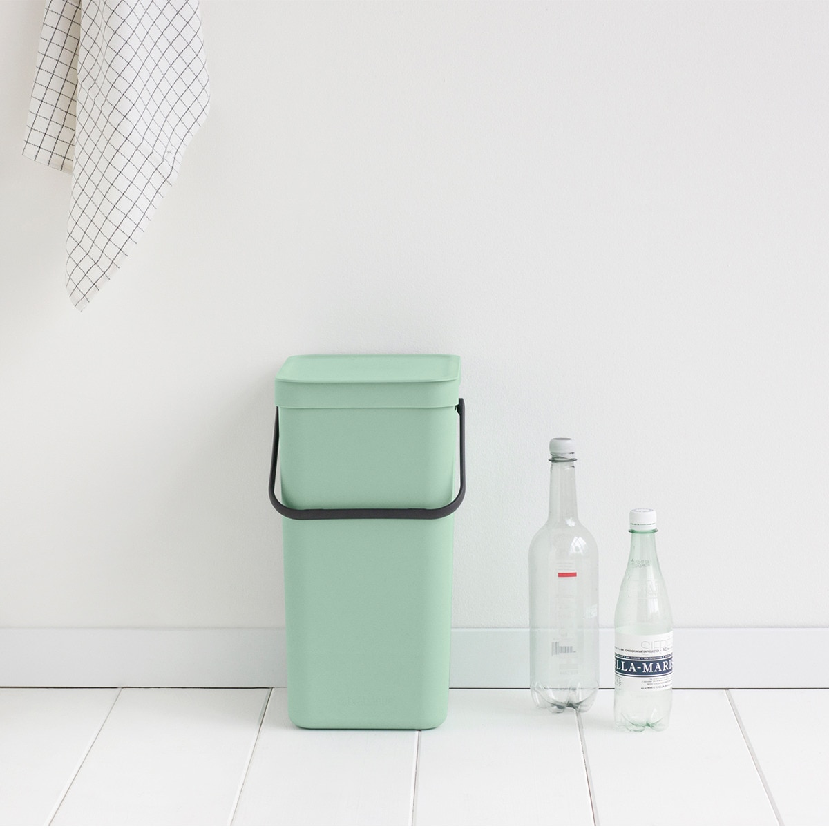 Cubo de basura para reciclar Sort&Go 16L Brabantia Verde claro-6