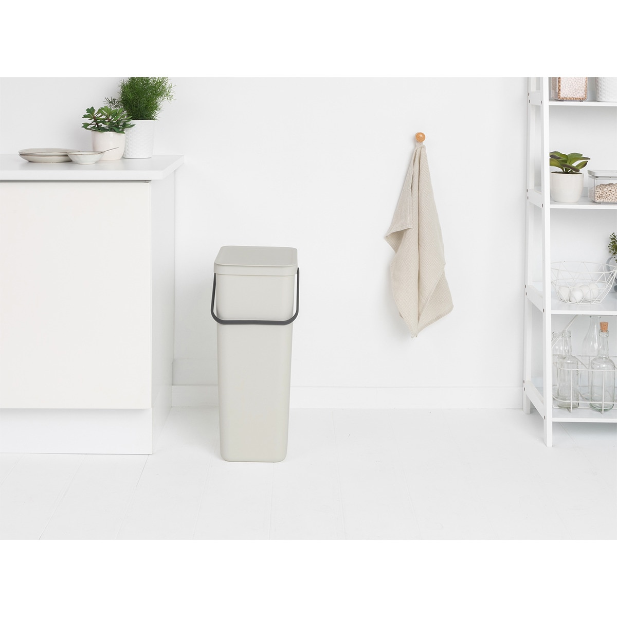 Balde do Lixo para Reciclagem Sort&Go 40 L Cinzento-claro-10