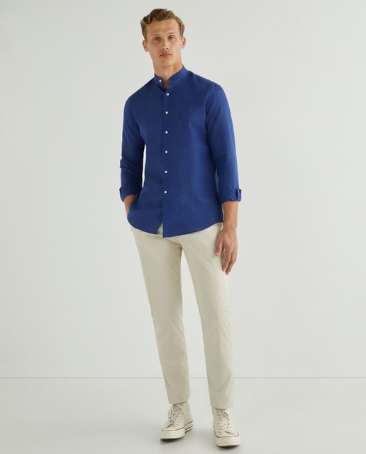 Camisa de hombre classic 100% lino azul marino · Mirto · El Corte Inglés