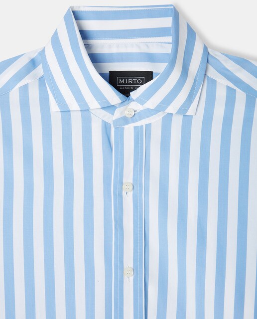Camisa de hombre classic de rayas azul · Mirto · El Corte Inglés