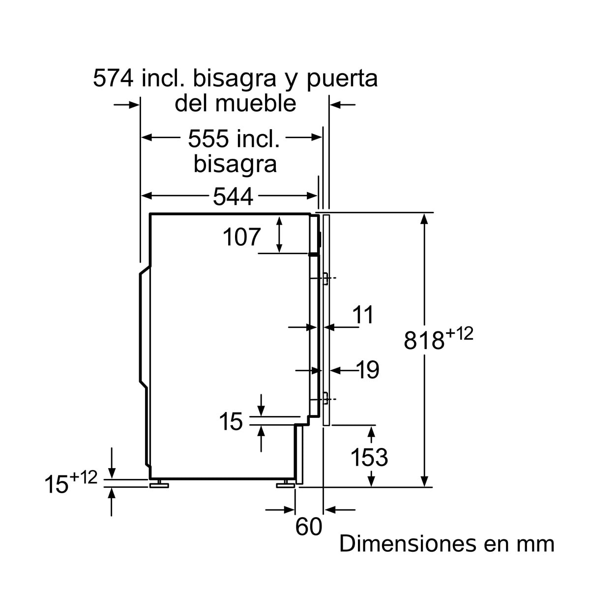 Máquina de Lavar Roupa Encastrável Bosch Série 6 WIW28302ES Carga Frontal de 8 kg e 1400 rpm - Branco Pastel 6